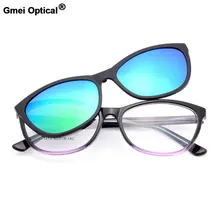 Gmei оптический 1613 Urltra-светильник TR90 оправа для очков с поляризованными зажимами солнцезащитные очки для женщин и мужчин очки