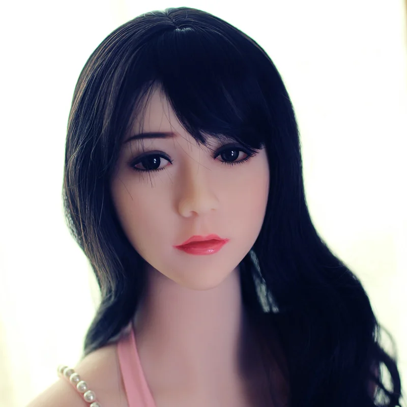  Top quality asian sex doll head for full silicone doll, real sex toy doll, oral sex products for men