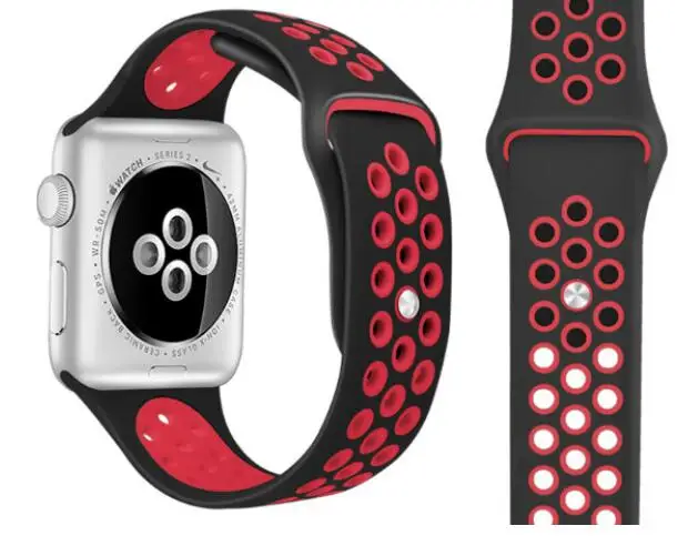 Силиконовый ремешок для Apple Watch спортивный ремешок 42 мм 38 мм 40 мм 44 мм для iwatch серии 1/2/3/4/5