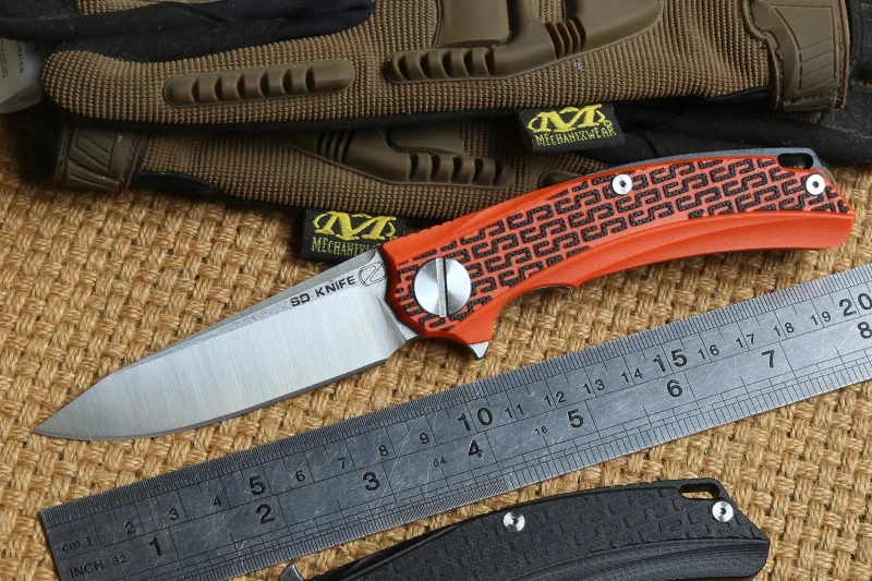 Складной нож STEDEMON BG01 Flipper клинок 12C27 KVT с шариковым подшипником рукоятка G10 для