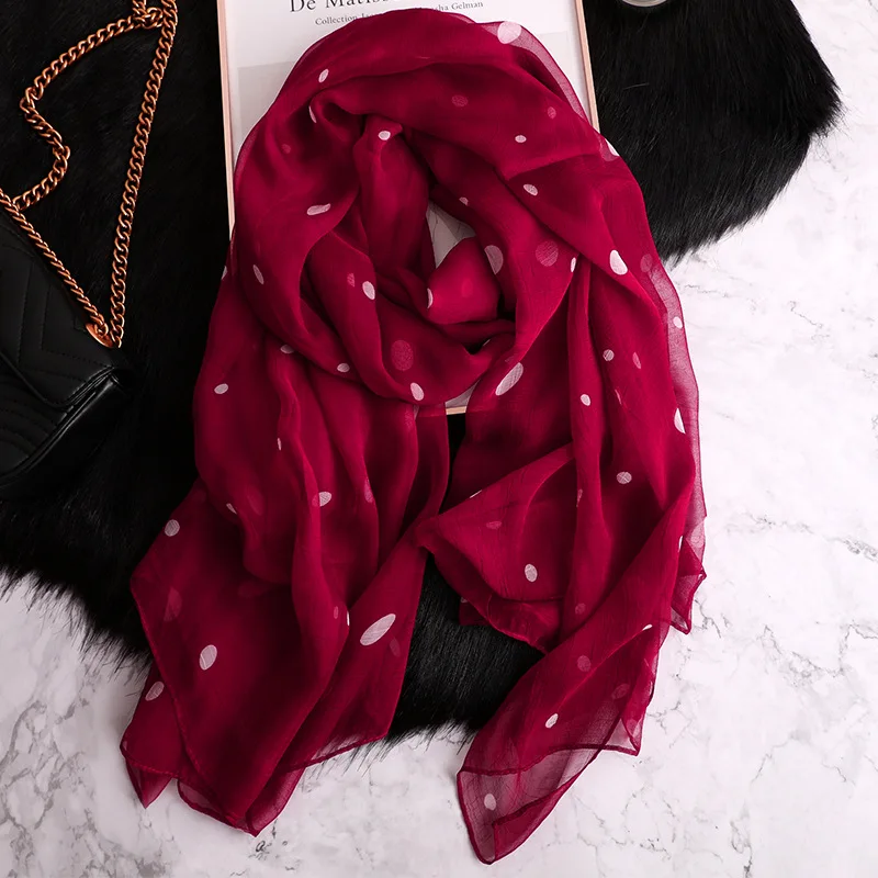 Горячая Распродажа, летний женский шарф, большой размер, пашмины, шелковые шарфы в горошек, пляжные шарфы шали и палантины, шелковые шарфы хиджабы