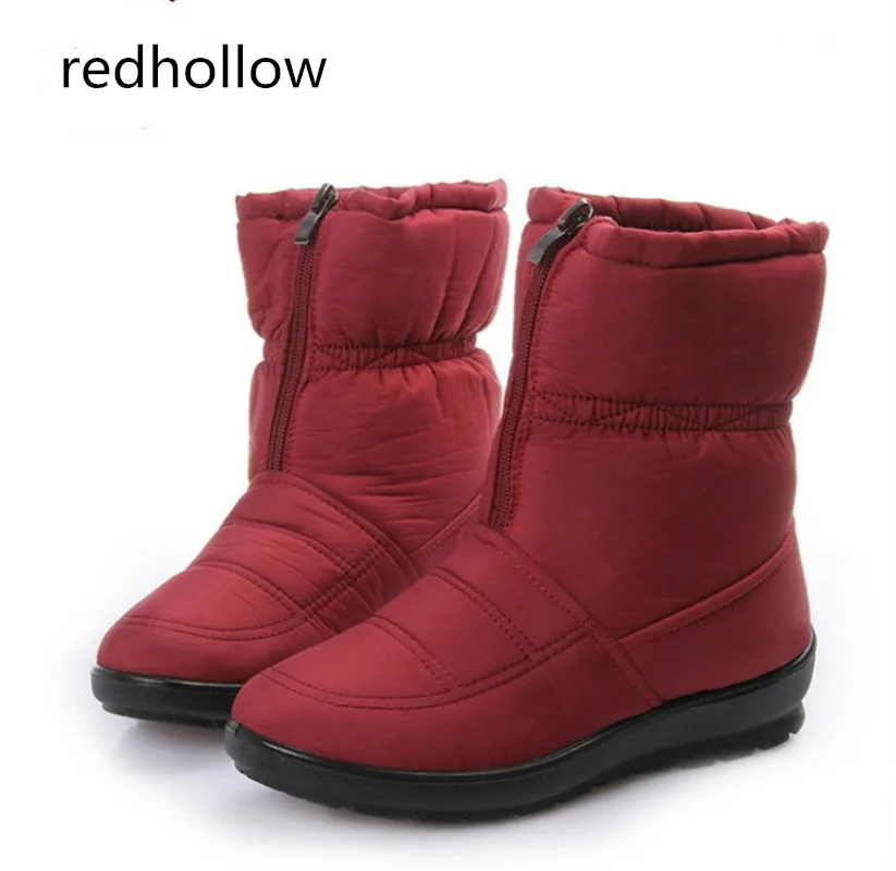 

2018 Winter Snow Boots Soft Warm Waterproof Women Boots Mother Shoes Casual Cotton Winter Autumn Boots Femal Plus Size 35-42