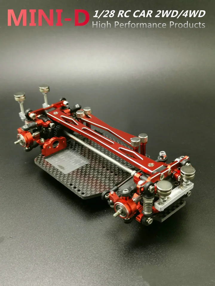 MINI-D, металлическая обновленная рама 1/28, дрифт, скорость гонки 1/24, четыре колеса, задний мини-пульт дистанционного управления, модель автомобиля