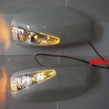 Светодиодный зеркальный фонарь заднего вида с чехлом чехол для Honda City 2008~ 12; Светодиодный желтый указатель поворота