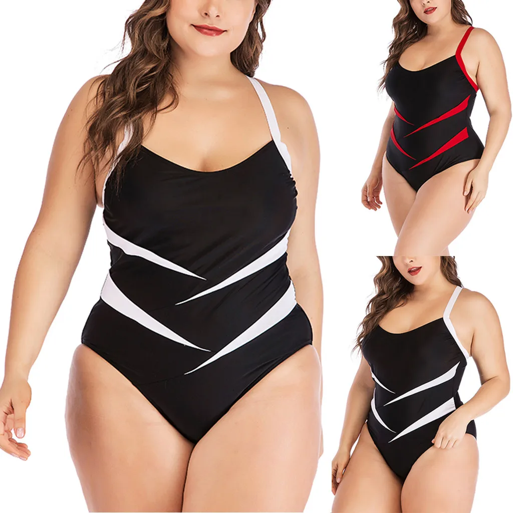 

Bikinis 2019 mujer Women Plus Size Print Tankini Summer Swimsuit Beachwear Padded Swimwear Cover up Dropping biquini bathers