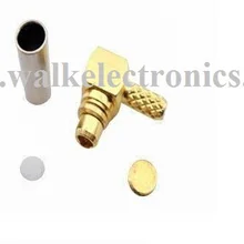 MMCX Мужской правый угол, правый угол MMCX Мужской, MMCX разъемов для rg174, rg316, lmr100 кабель, позолота, позолоченное розовым золотом, 50ohm