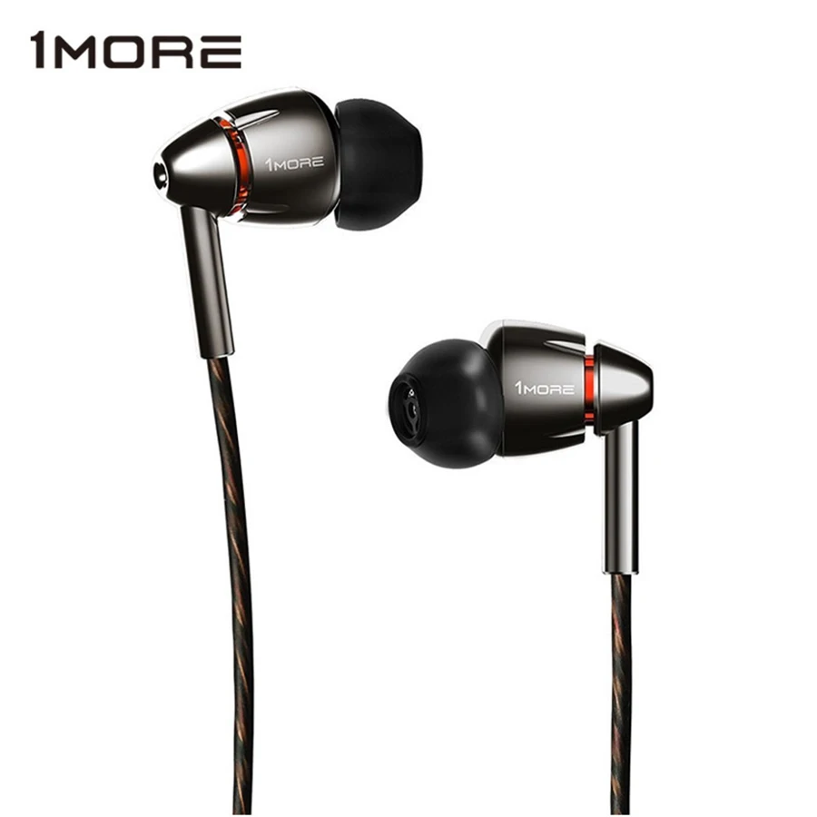 

1MORE E1010 Quad-Driver In-Ear Earphone L bending Carbon Fiber Diaphragm Kevlar Fiber MEMS Microphone for IOS iPhone Xiaomi