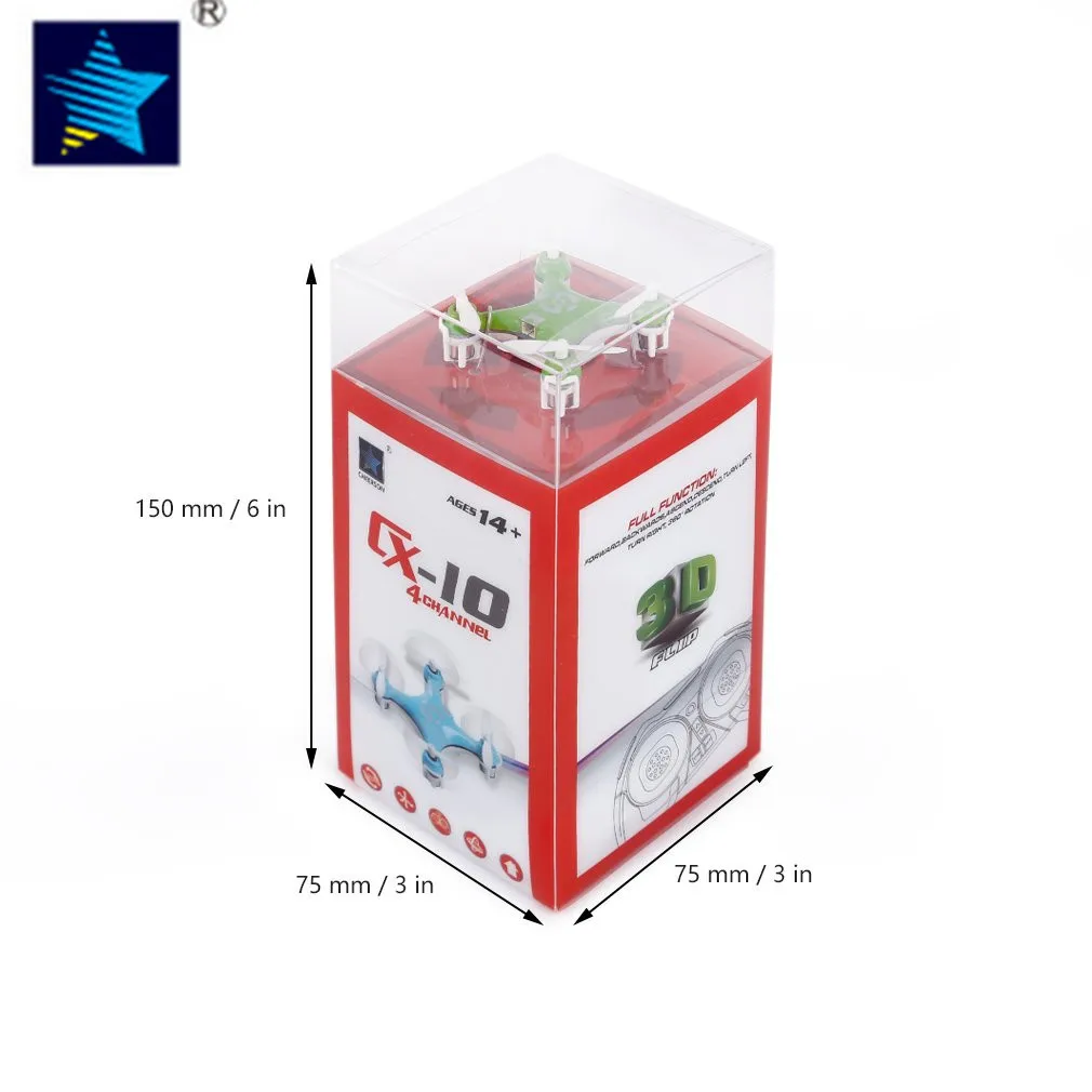 Green RC Quadcopter helicopters Mini for Cheerson CX10 2.4G 4CH 6Axis Radio Control Aircraft Mode Drone Remote Control Kids Toys