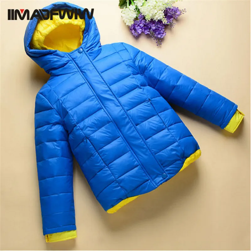 

Fashion Children Down Jacket Boys Girls Winter Coat Kids White Duck Down Jackets Solid Hooded Outerwear 3-10T High Quality