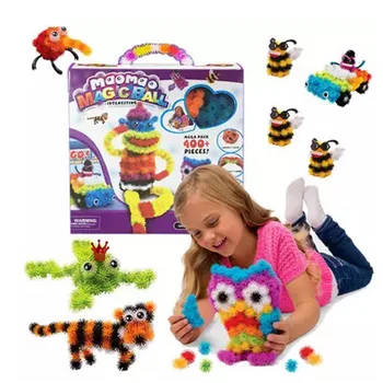 

406 Pcs Magic Assemble Thron Ball Puzzle DIY Puff Ball Squeezed Ball DIY Squich Connect Create Imagination Gift Kids Children