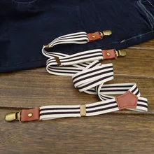 Из натуральной кожи на подтяжках 3 клипсы эластичная Подвеска Ретро подтяжки