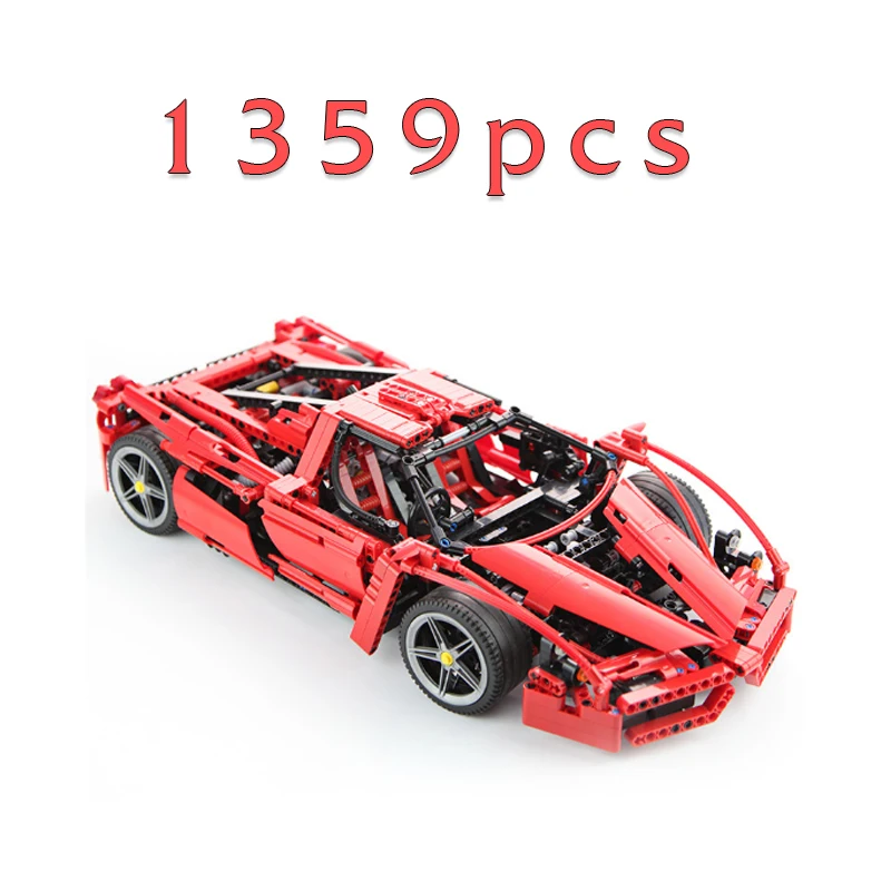 1359pcs Bela 9186 Enzo 1:10 DIY Car Model Building Blocks Sets  Educational Jigsaw Construction Bricks Gift toys legoings 8653