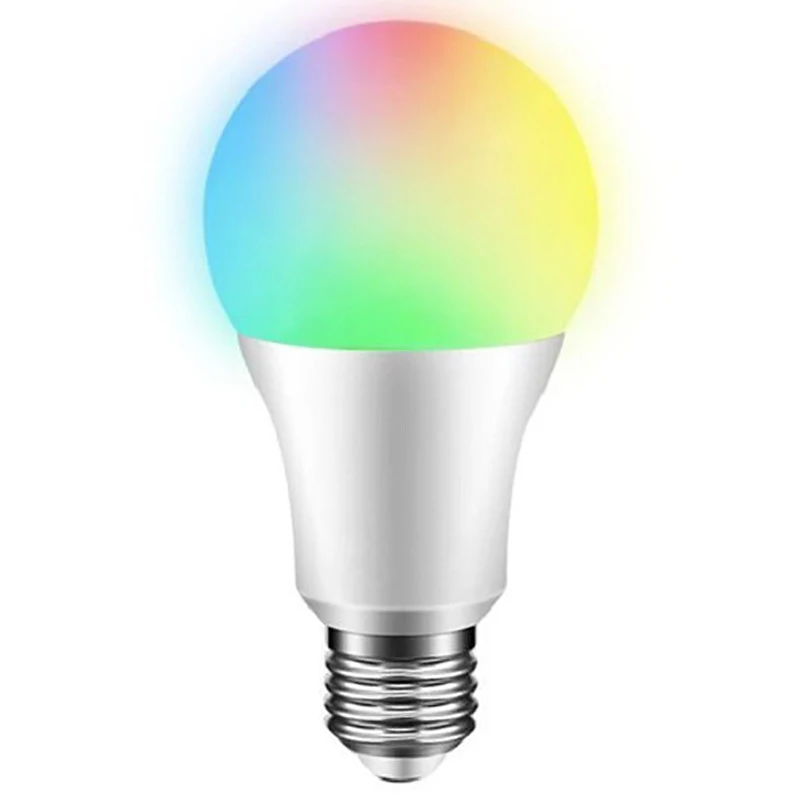 W41 E26/E27 Wifi умный светильник, многоцветная светодиодная лампа с регулируемой яркостью, голосовое управление, совместимая с Alexa и Google Assistant