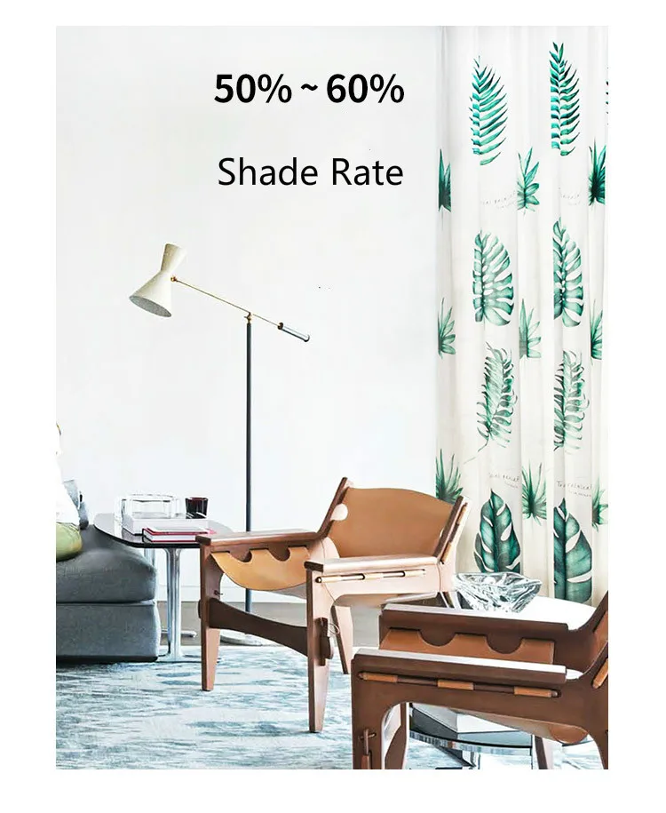 Тропические зеленые листья пальмовое дерево, Простые занавески для спальни, современные занавески для гостиной, оконные драпы для дома