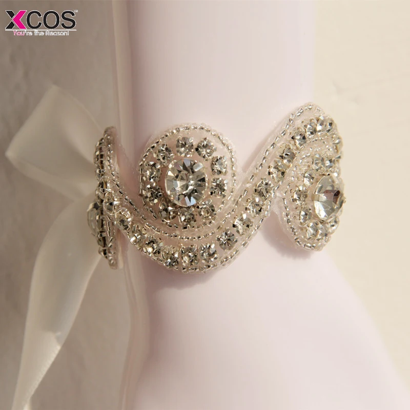 Xcos Prom Hand Corsage Beaded Crystal jeweled crystal bling wedding