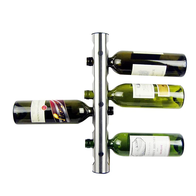 Stainless Steel Wine Bottle Holder Wall Mounted 8 Holes Home Bar Stainless Steel Wine Bottle Holder Wall Mounted 8 Holes Home Bar Rack Shelf Holders Storage