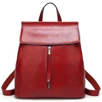 

Women Backpack Purse Casual Shoulder Bag Ladies Rucksack School Bag For Girls Red