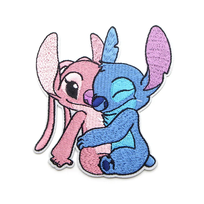 

DMLSKY Stich Cartoon Applique Patches Cute badge for Clothes Backpack Embroidered Patch M3404