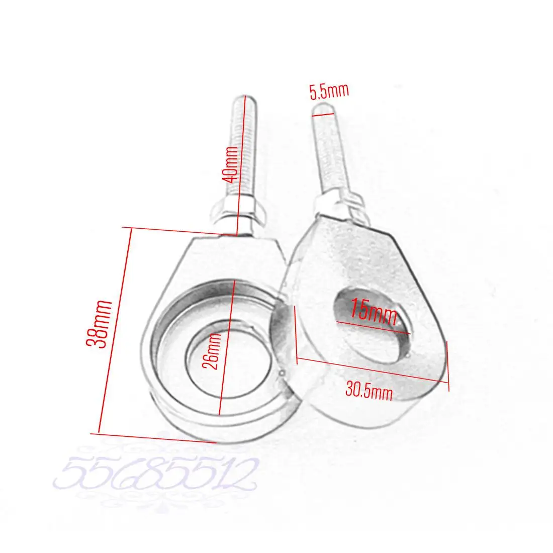 15mm Chain Tensioner Adjuster For Honda XR/CRF 50 70 KLX 110 Dirt Pit