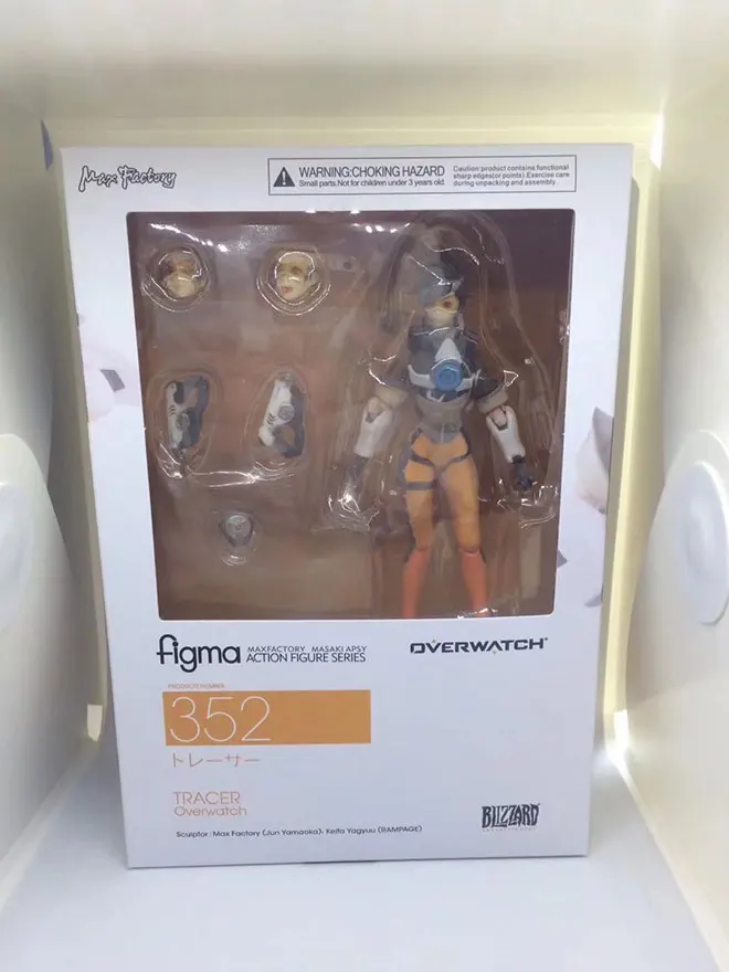Action Figure Overwatch Ow gmae figura de ação figma 352 27cm personagem tracer comum modelo móvel boneca coleção brinquedos amigo presentes natal 17 8816672387_1668600357