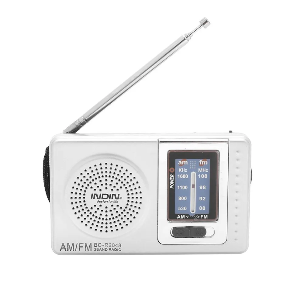 

Universal For INDIN Portable Pocket AM/FM Radio Signal Reception World Receiver Telescopic Antenna Built in Speaker