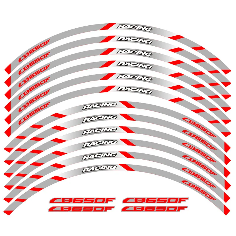 12-компонентный мотоцикла стикеры колеса модные декоративные стикеры в полоску Светоотражающая наклейка на обод для Honda CB650F