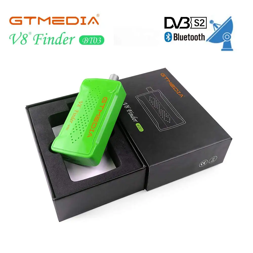 GTMEDIA мини спутниковый искатель Bluetooth DVB-S2 V8 finder BT03 Satfinder поддерживает систему Android ios и iphone для HD 1080p