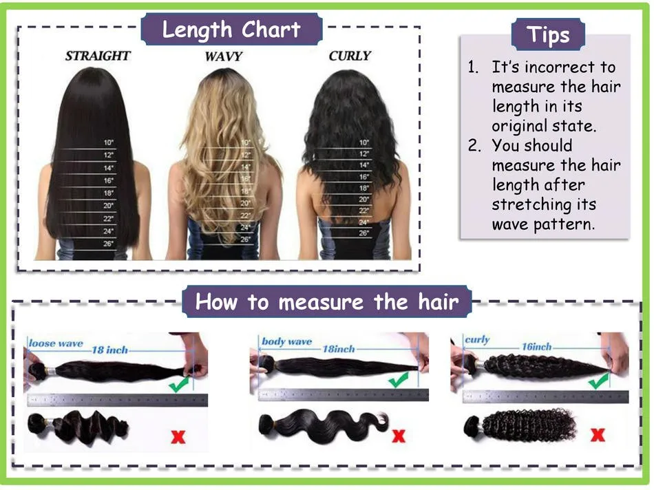 18 Inch Body Wave Chart