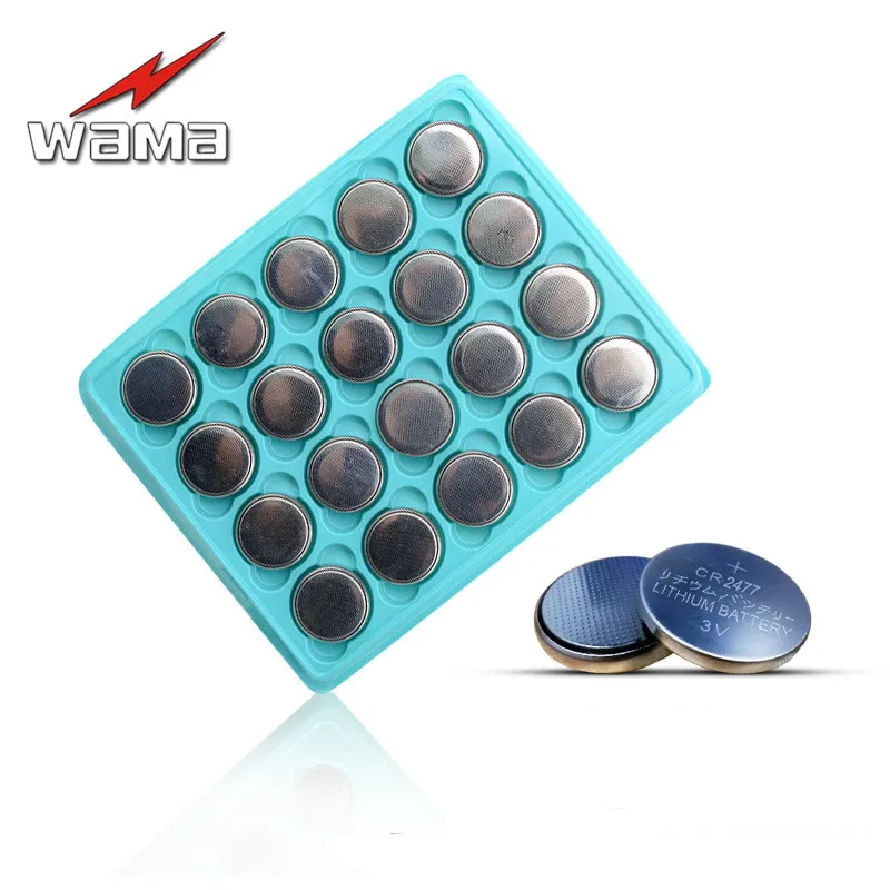 20pcs/pack Wama CR2477 Button Coin Batteries 3V 1000mAh Watch Battery