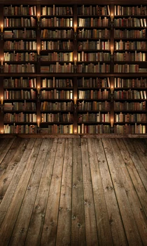 

HUAYI 10x20ft bookshelf backdrop vinyl photography backdrops school library photo props wedding background XT-6397