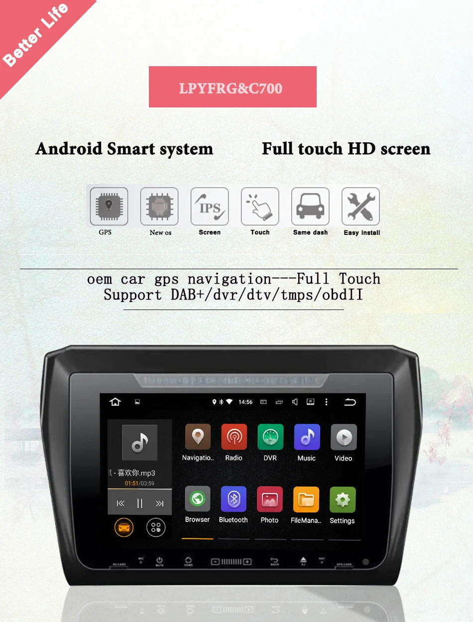 Clearance Android 9.0 Octa core 4GB RAM car dvd player for Suzuki Swift 2017-2019 GPS navigation wifi 3/4G dvr radio steer wheel Head unit 2