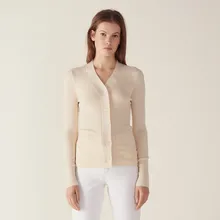 Вязаный свитер кардиган для женщин Новинка Осенняя приталенная Повседневная брендовая одежда