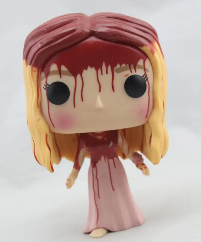 Оригинальный использованный Funko pop Horror: Кэрри белая Виниловая фигурка