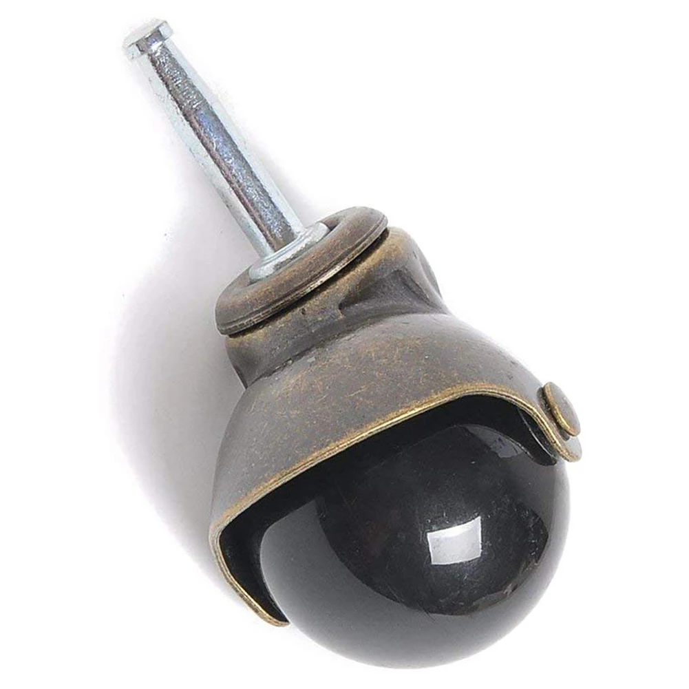 2 inch Swivel Caster Wheels Antique Ball Caster with Long Stem Total 330lbs Capacity for Furniture Replacement (Caster Set of 5)