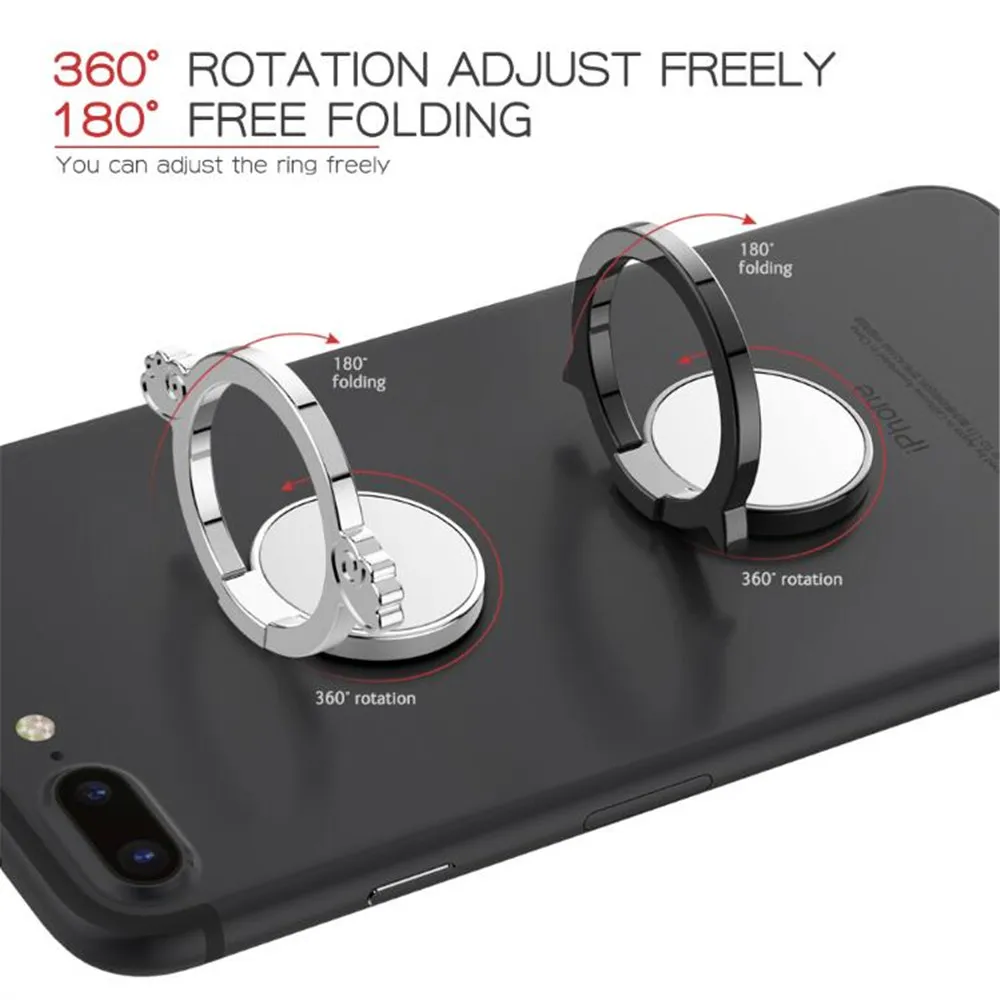 General Phone finger ring holder 360 Degree stand for Samsung Xiaomi iPhone X 7 6 55 5S plus Smartphone Tablet plain bague