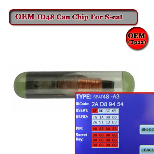 

OEM ID 48 Can Transponder Chip For Seat MIC