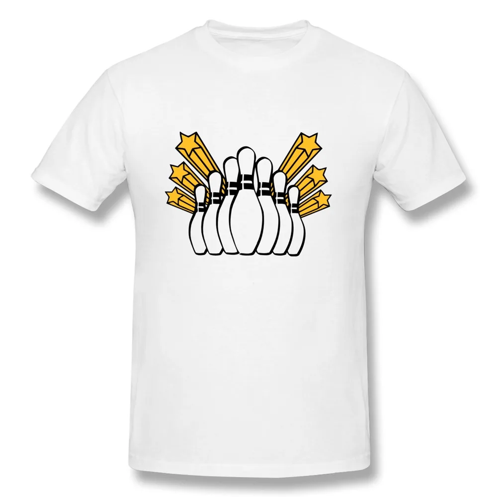 Mens T Shirt Casual ten pin bowling pins Customize Men T Shirts High Qualityin TShirts from