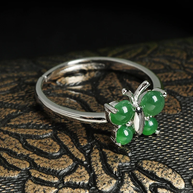 

Rings for women Fashion Jewelry Rings for Women Real jade Three 925 silver ring ABP0746 Free shipping Rings adjustable 13-15#