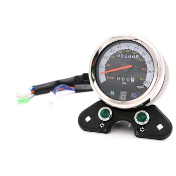 

Universal Motorcycle Speedometer Odometer Gauge ATV Bike Scooter Backlit Dual Speed meter with LED Indica for Suzuki for honda