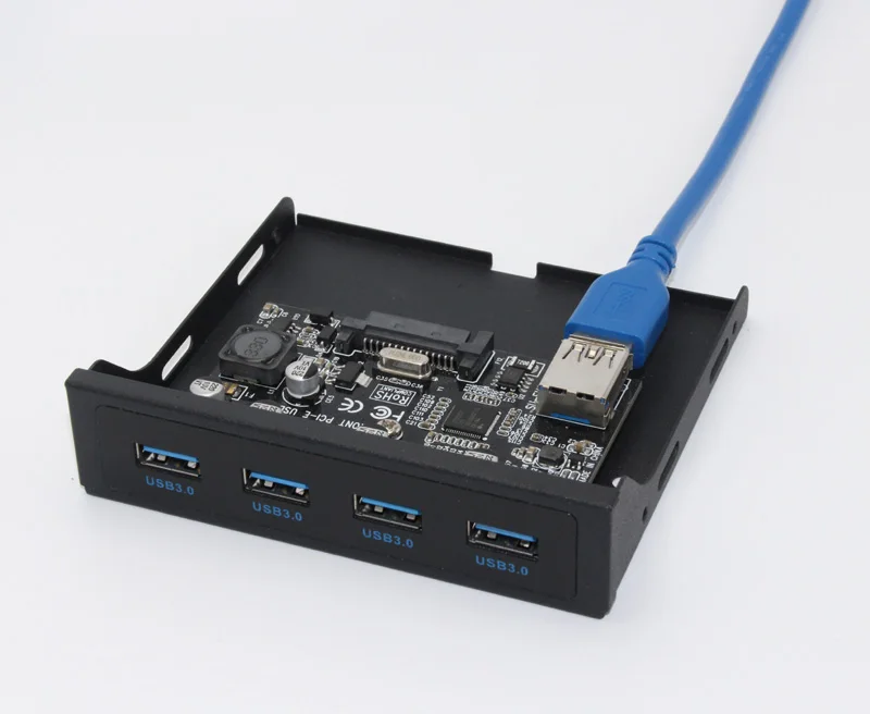 PCI-E to USB 3.0 PC Front Panel USB Expansion Card Adapter 3.5" Floppy Bracket PCI Express x1 Riser pcie adapter card pcie expansion card pcie usb adapter card