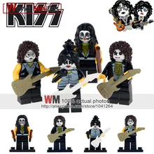 20 лотов хард-рок группа Kiss Пол Стэнли Томас Тайер Эрика певец Генные симмоны строительный блок Подарочные игрушки WM6022 wm6008