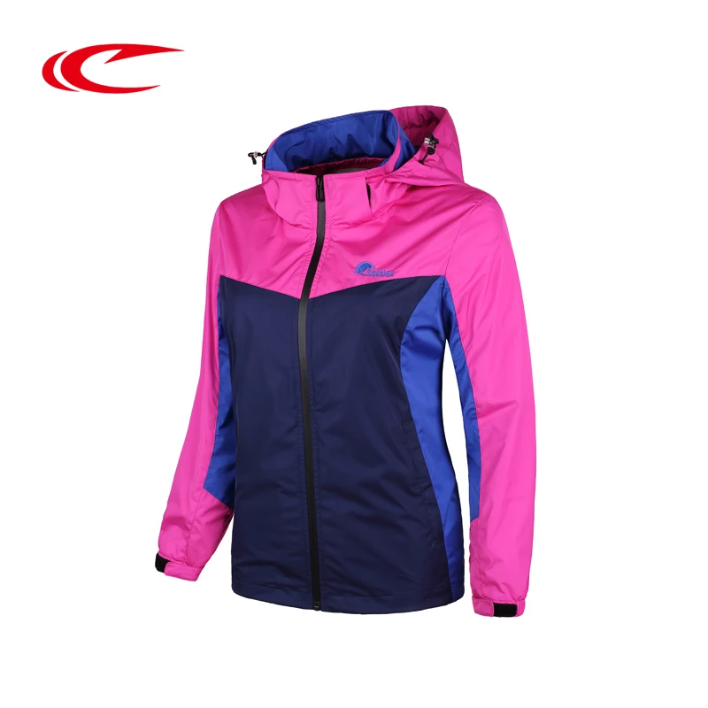 

SAIQI Women Trench Coat Outdoor Windproof Warm Hooded Jacket Long Sleeve Camping Hiking Trainning Female Jacket 217012