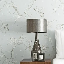 

Chinese Style Wall Paper Vine Flower for Living Room Walls Bedroom Wallpapers Roll Beige Light Grey Blue Yellow 10m per Roll