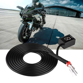 

Motorcycle ECU Plug Mount 6 Speed Digital Gear Indicator Shift Lever Display for Kawasaki Highlighted LED Lights Gear Indicators