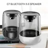 TWS 6D Surround C7 Bluetooth V5.0 Wireless Speakers HiFi Stereo Column Portable Speaker Romantic Colorful Light With Microphone ► Photo 2/6