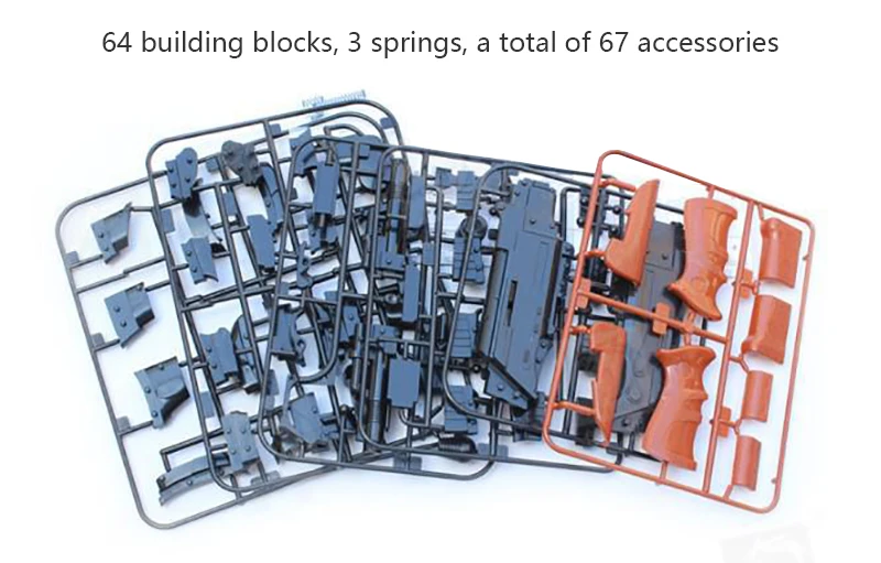 AK47 строительные блоки, игрушечный пистолет для детей, Сборная модель, для строительных съемок, Обучающие игрушки, уличные игрушки, Рождественский подарок на день рождения, 125 126