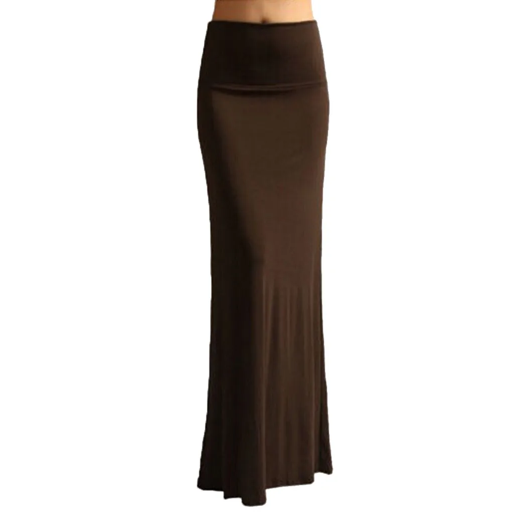 Модный тренд высококачественный Лидер продаж полиэстер Женская Цыганская длинная трикотажная обтягивающая юбка-макси Женская юбка