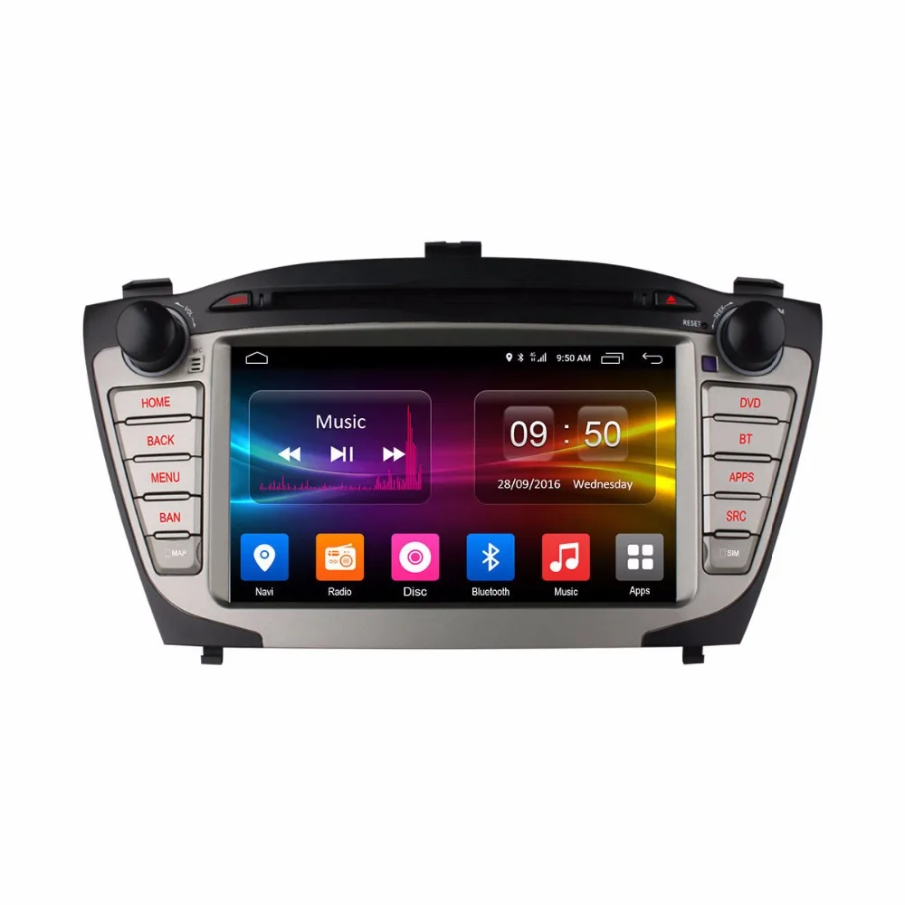 Best vehicel 4G SIM LTE for Hyundai iX35 Tucson 2009 2015 Android 6.0 Multimedia 2 din car dvd gps radio 2GB RAM 32GB support DAB 5