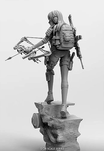 1/24 шкала 75 мм resin смола фигурка лучника