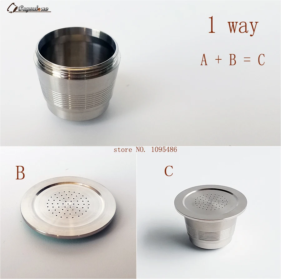 Новое поступление/2 варианта использования/ Капсульная металлическая капсула из нержавеющей стали совместима с кофемашиной Nespresso